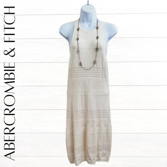 ABERCROMBIE & FITCH Creamy White Knit Sweater Dress, S - Picture 1 of 7